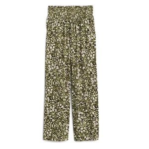 Liverpool Smocked Waist Crop Wide Leg Pant